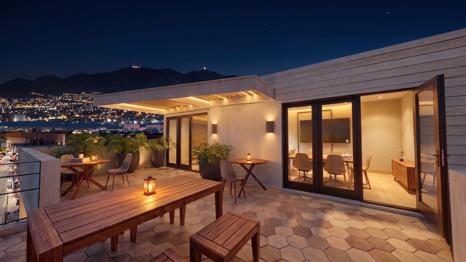 Roof garden de noche